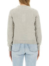 Bold Fox Head Wool Knit Top Grey - MAISON KITSUNE - BALAAN 3