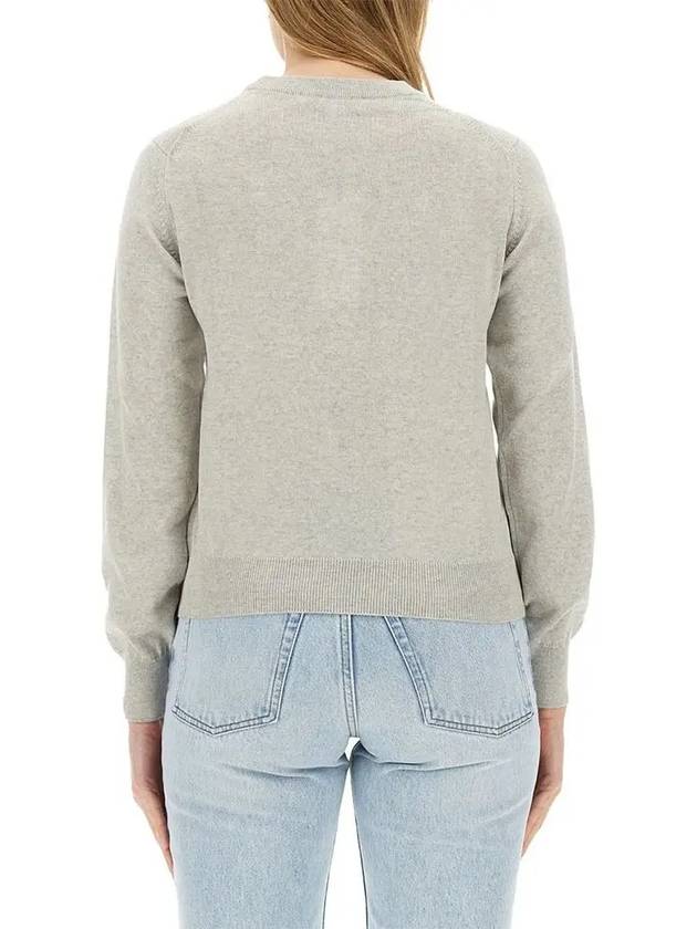 Bold Fox Head Wool Knit Top Grey - MAISON KITSUNE - BALAAN 3