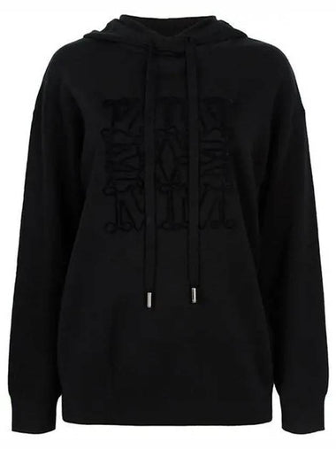 Black Pamir Wool Hooded Knit 007 1209134 - MAX MARA - BALAAN 1