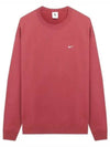 NRG Solo Swoosh Crew Neck Fleece Sweatshirt Red - NIKE - BALAAN 1