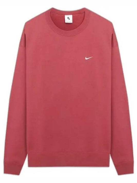 NRG Solo Swoosh Crew Neck Fleece Sweatshirt Red - NIKE - BALAAN 1