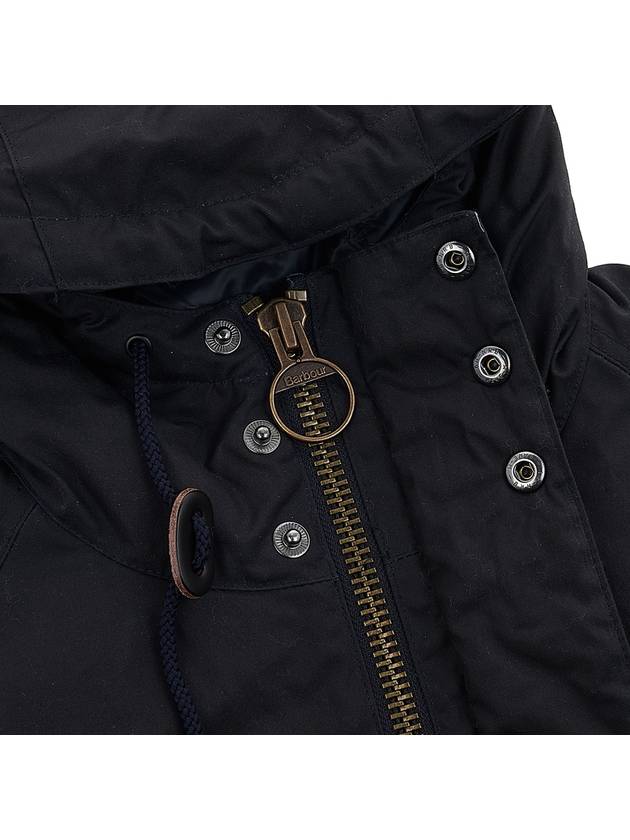 Hooded Beaufort Wax Jacket Navy - BARBOUR - BALAAN 10