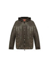 D-Wynny-S Track Hooded Jacket Brown - DIESEL - BALAAN 1