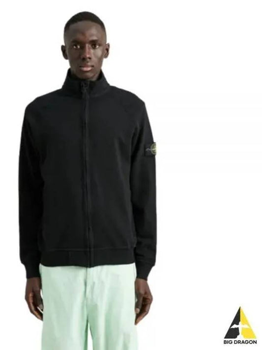 Garment Dyed OLD Treatment Zip Up Jacket Black - STONE ISLAND - BALAAN 2