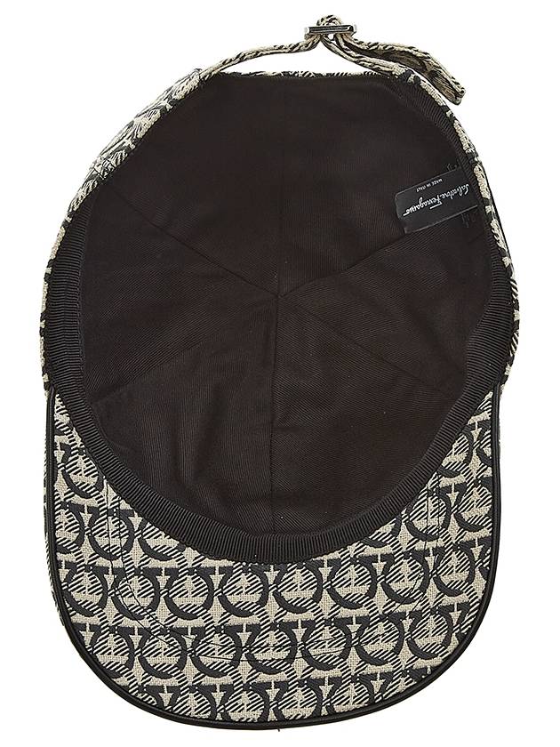 Women's Gancini Pattern Ball Cap 36 0689 BEIGE NERO 0725861 - SALVATORE FERRAGAMO - BALAAN 5