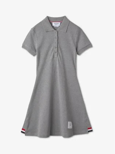 Women's Logo Patch Tennis Flare Short Dress Grey - THOM BROWNE - BALAAN 2