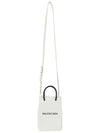 Logo Print Phone Holder Small Cross Bag White - BALENCIAGA - BALAAN 8