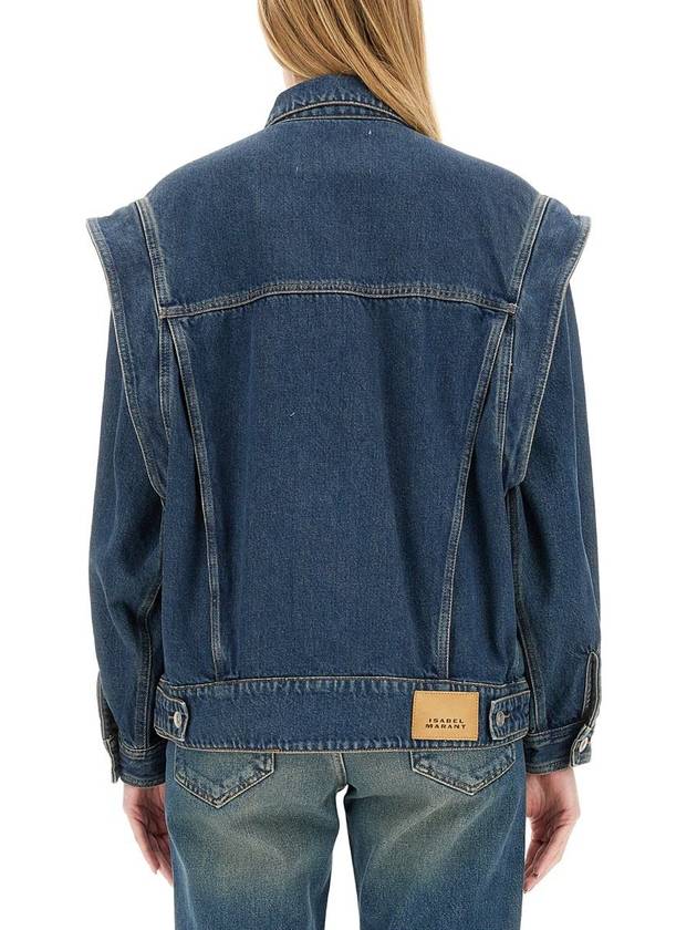 Hamon Denim Jacket Faded Blue - ISABEL MARANT - BALAAN 4