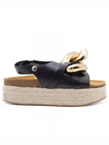 Women s chain espadrille sandals black ANW38006A - JW ANDERSON - BALAAN 1