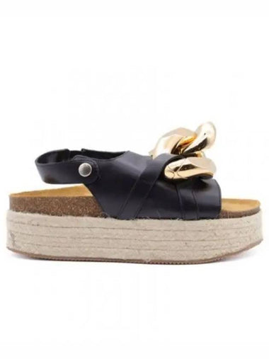 Women s chain espadrille sandals black ANW38006A - JW ANDERSON - BALAAN 1