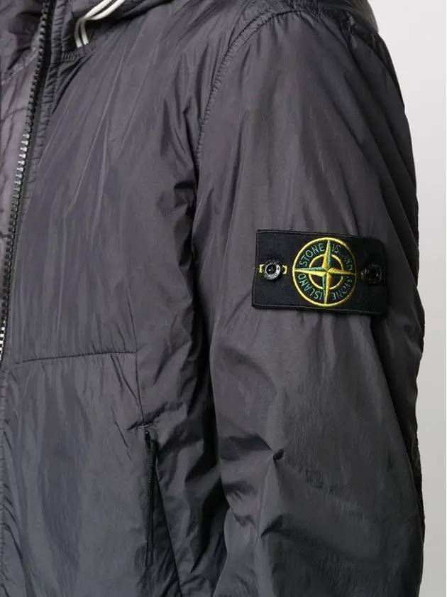 Men's Waffen Patch Crinkle Labs Primaloft Padded Jacket Charcoal - STONE ISLAND - BALAAN 5