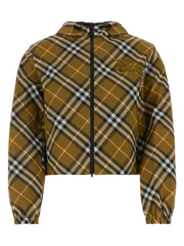 Check Zip-Up Hoodie Brown - BURBERRY - BALAAN 1