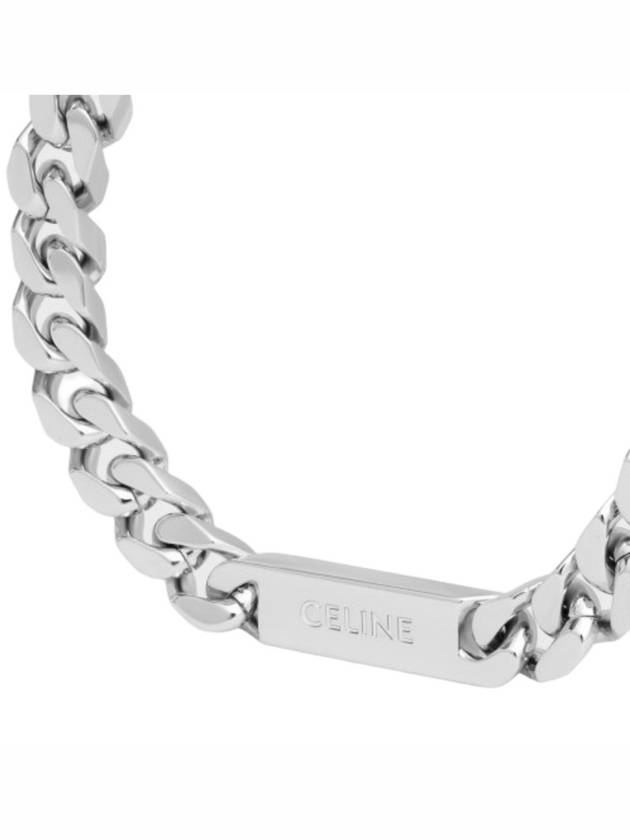 Gourmette Rhodium Finish Bracelet Silver - CELINE - BALAAN 4