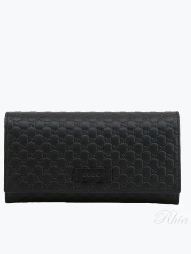 Women's Micro GG Ssima Flap Continental Long Wallet Black - GUCCI - BALAAN 2