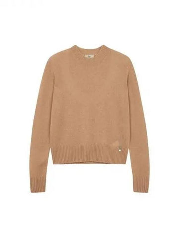 Women s Cashmere Crew Neck Sweater Brown 271312 - HERNO - BALAAN 1