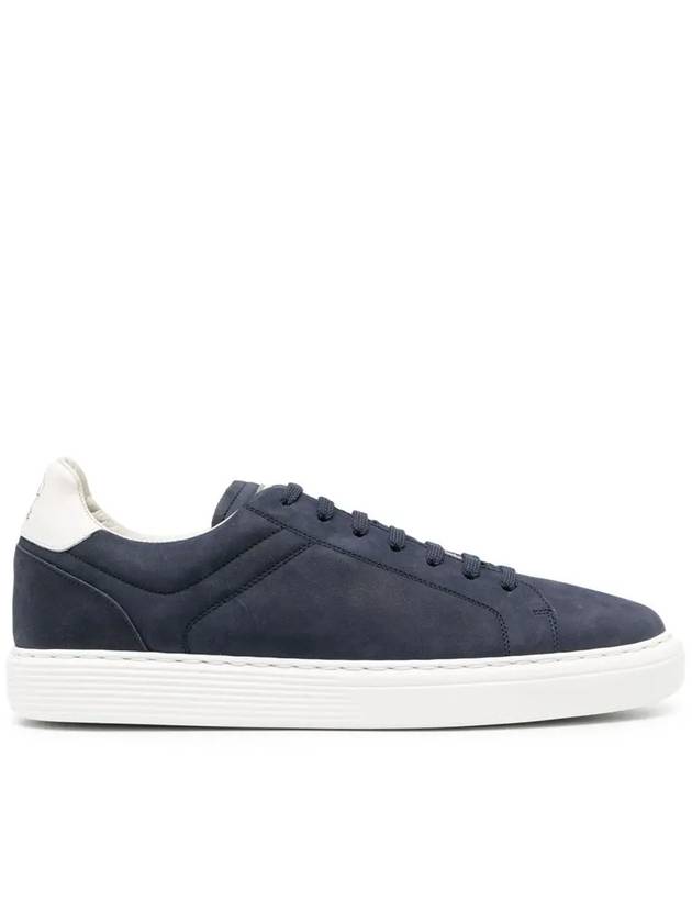 Suede Low Top Sneakers Navy - BRUNELLO CUCINELLI - BALAAN 3