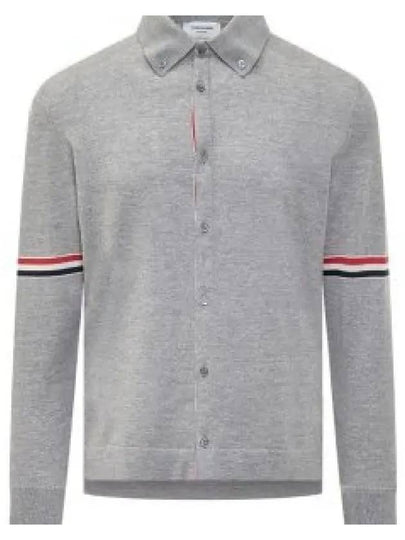 Merino Wool Armband Long Sleeve Shirt Grey - THOM BROWNE - BALAAN 2