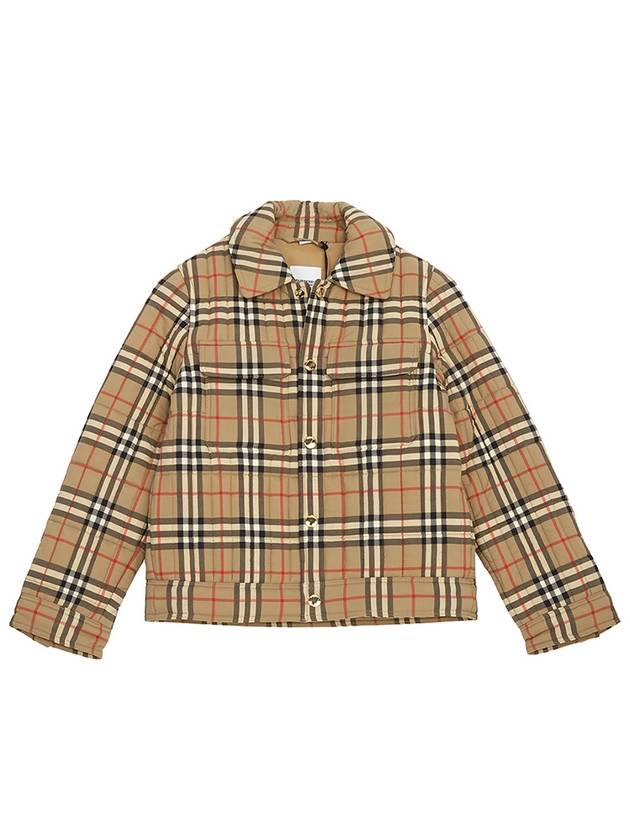 Kids Vintage Check Quilted Jacket Beige - BURBERRY - BALAAN 3