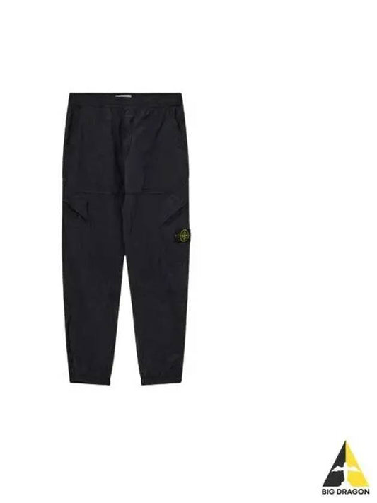 Compass Badge Pleated Track Pants Black - STONE ISLAND - BALAAN 2