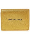 logo tri-fold card wallet gold - BALENCIAGA - BALAAN.