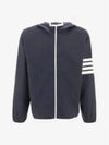 Military Ripstop Mesh 4-Bar Packable Hooded Jacket Navy - THOM BROWNE - BALAAN 2