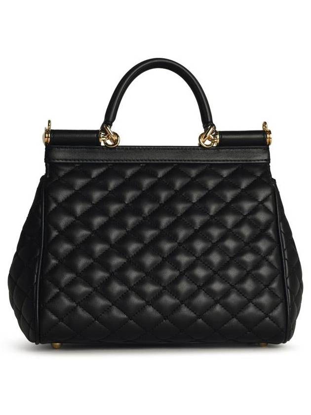 Dolce & Gabbana 'Sicily' Black Leather Bag - DOLCE&GABBANA - BALAAN 3