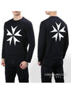 Men's Maltese Cross Printed Sweatshirt Black - NEIL BARRETT - BALAAN 2