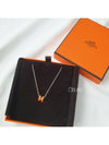 Mini Pop H Pendant Silver Necklace Orange - HERMES - BALAAN 2