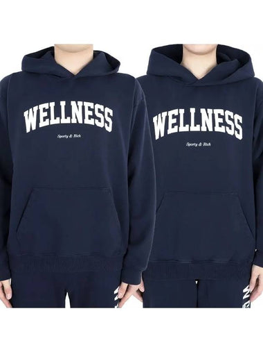 Wellness Ivy Hood Sweatshirt Navy HOAW2313 - SPORTY & RICH - BALAAN 1