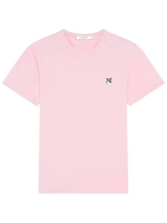 Grey Fox Head Patch Classic Short Sleeve T-Shirt Dusty Rose - MAISON KITSUNE - BALAAN 1