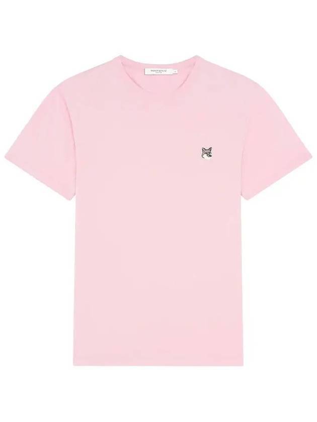 Grey Fox Head Patch Classic Short Sleeve T-Shirt Dusty Rose - MAISON KITSUNE - BALAAN 1