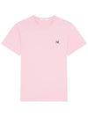 Grey Fox Head Patch Classic Short Sleeve T-Shirt Dusty Rose - MAISON KITSUNE - BALAAN 1