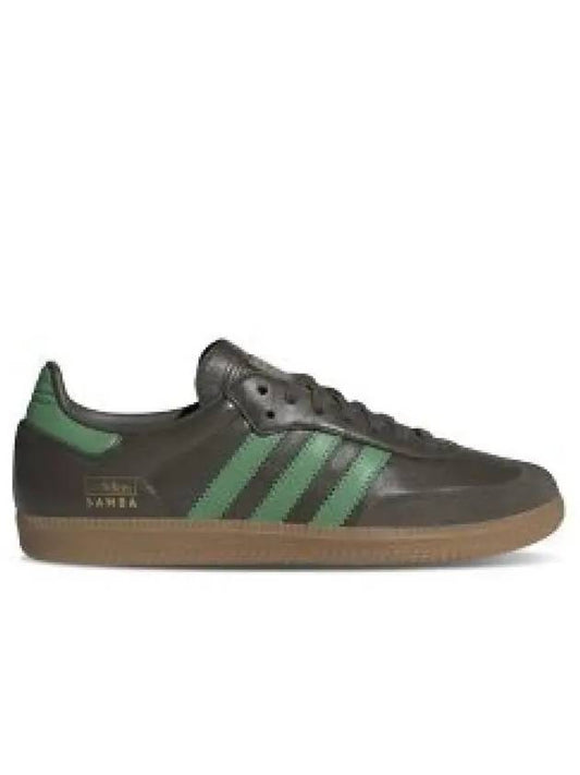 Samba OG Leather Low Top Sneakers Shadow Olive - ADIDAS - BALAAN 2