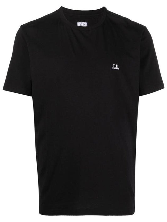 Logo Print Short Sleeve T-Shirt Black - CP COMPANY - BALAAN 2