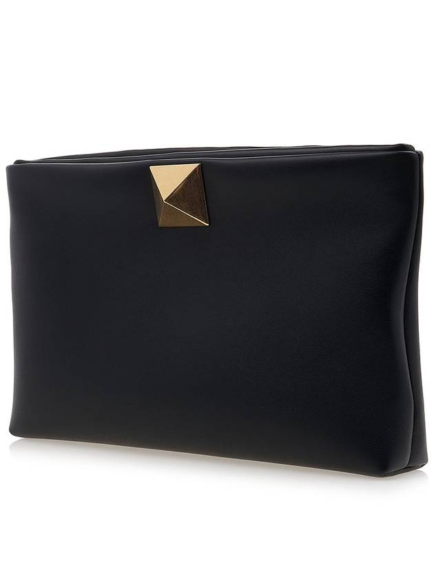 One-Stud Clutch Bag Black - VALENTINO - BALAAN 3