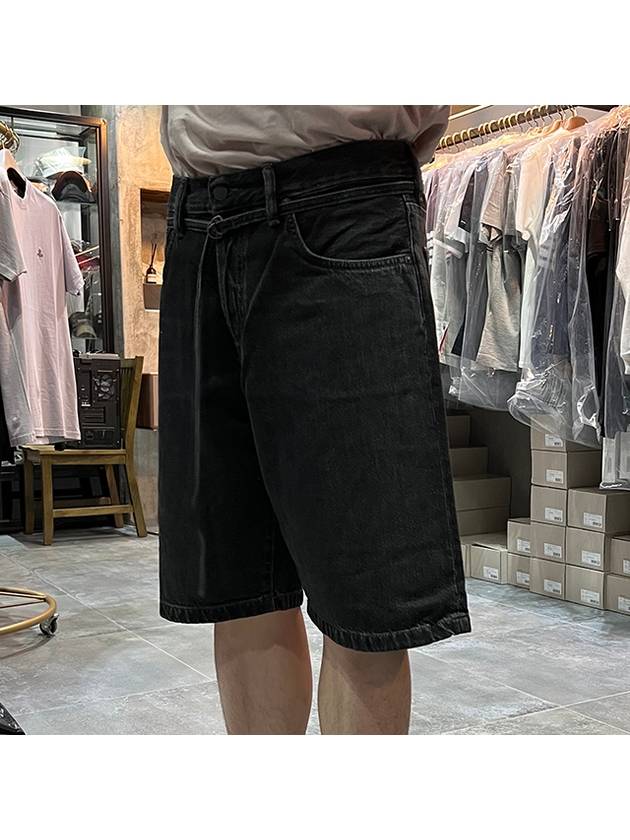 Men's Belt Denim Shorts Black - ACNE STUDIOS - BALAAN 4