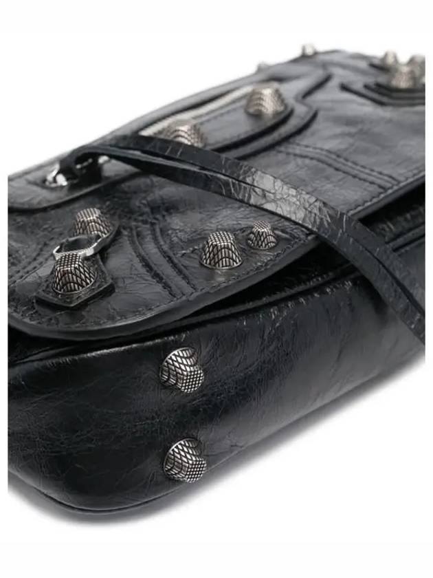 Zipper Stud Arena Lambskin Shoulder Bag Black - BALENCIAGA - BALAAN 10