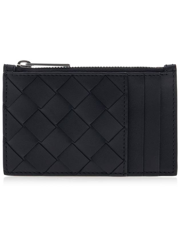 Intrecciato Zipped Card Case Black - BOTTEGA VENETA - BALAAN 2