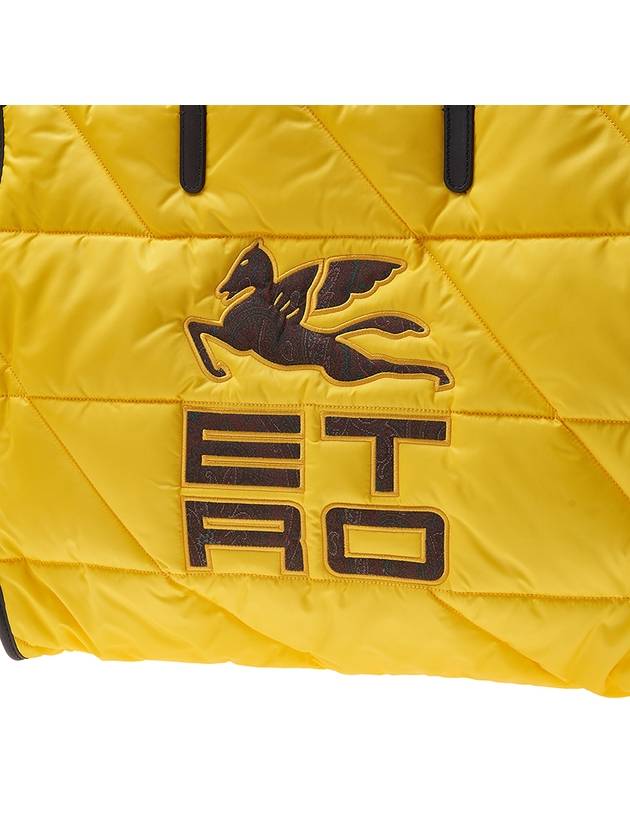 Logo Quilted Padded Shoulder Bag Yellow - ETRO - BALAAN 9