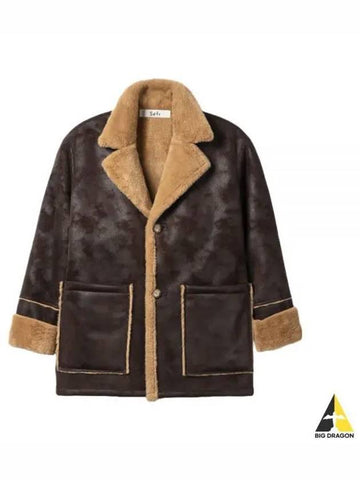 SHERIDAN JACKET FAUX SHEARLING BROWN - SEFR - BALAAN 1