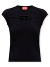 T Angie Peekaboo Logo Short Sleeve T-Shirt Black - DIESEL - BALAAN 2