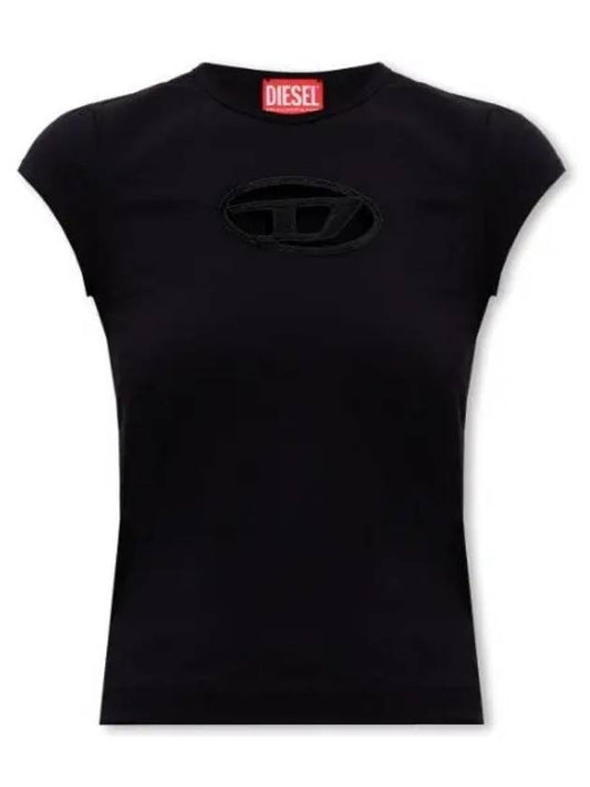 T Angie Peekaboo Logo Short Sleeve T-Shirt Black - DIESEL - BALAAN 2