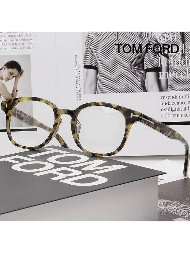 Eyewear Round Acetate Eyeglasses Havana - TOM FORD - BALAAN 3