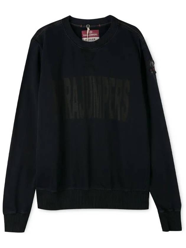 Men's Logo Print Navy Sweatshirt PMFLECF09 562 - PARAJUMPERS - BALAAN 1