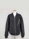 Leather detail decorated zipper varsity cardigan H467720HA5SLA - HERMES - BALAAN 1