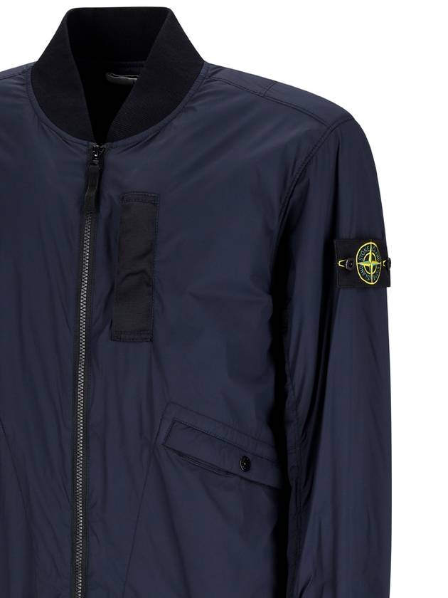 Skin Touch Nylon TC Primaloft Bomber Jacket Blue - STONE ISLAND - BALAAN 4