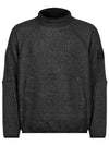 Logo Patch Mock Neck Sweatshirt Black - STONE ISLAND - BALAAN 2