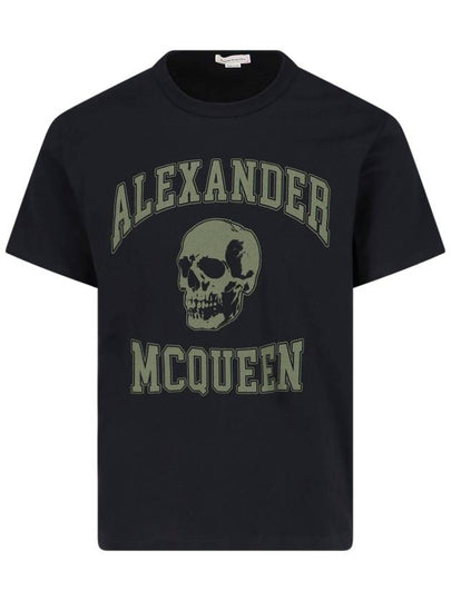 short sleeve t-shirt 759442 QTAAW 0519 BLACK KHAKI - ALEXANDER MCQUEEN - BALAAN 2