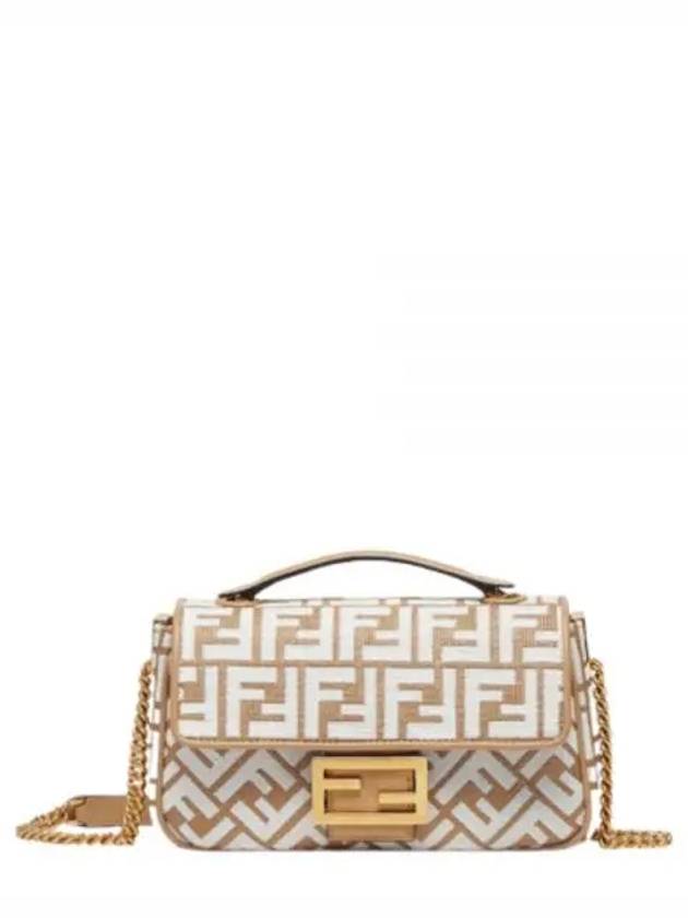 Baguette Chain Midi Shoulder Bag Brown - FENDI - BALAAN 2