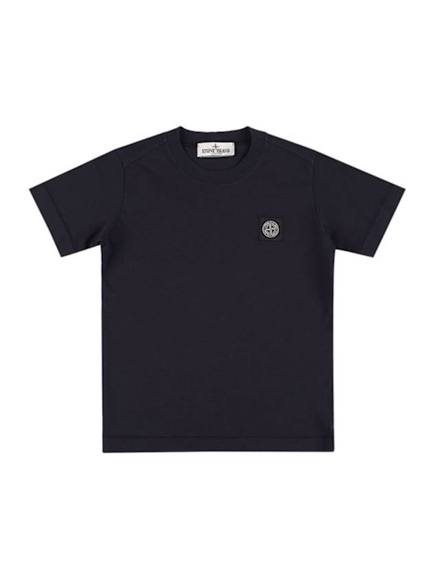 Logo Patch Short Sleeve T-Shirt Navy - STONE ISLAND - BALAAN 2